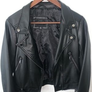 Black leather jacket
